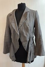Top Shop Linen Grey Blazer Peplum UK12