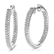 2 cttw Lab Grown Diamond Hoop