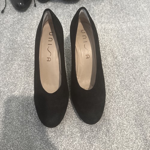 Black suede court - suede,