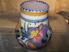 Vintage early Poole Pottery  Vase - Traditional Design ED