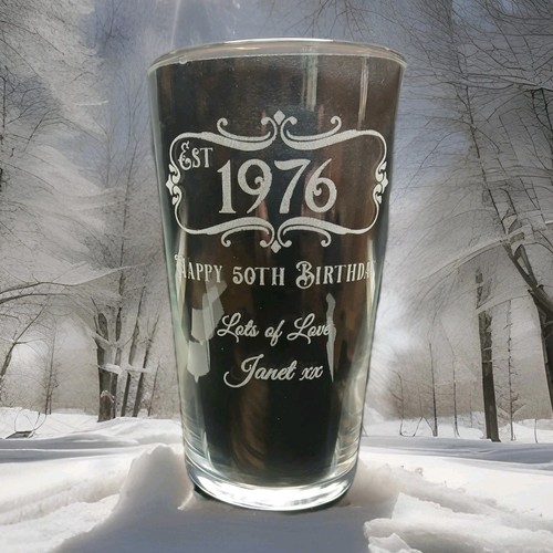 18th birthday pint glass - birthday,
