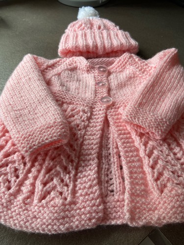Hand knitted babies matinee