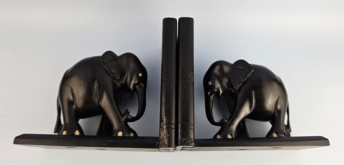 Elephant bookends pair - pair,, black