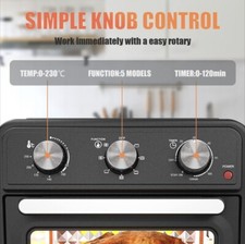 EGL 20L mini oven with timer, a 1650W large oven, and a 12 in 1 multi wind oven