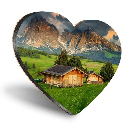 Heart mdf coaster dolomites - heart,