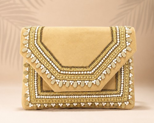 Luxury gold pearl - gold, beaded