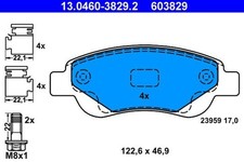 Disc Brake Pad Set ATE Fits