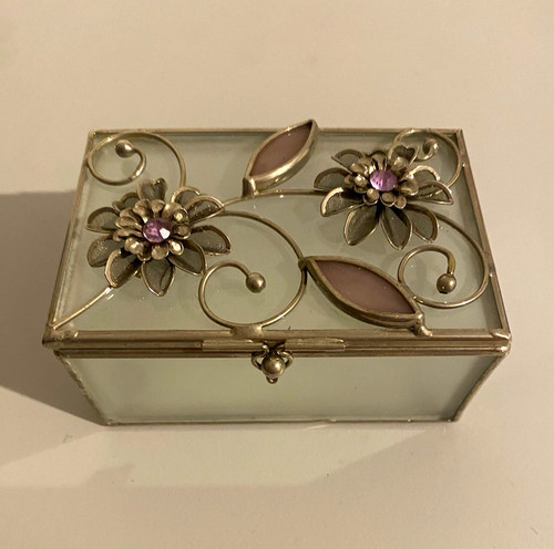 Vintage frosted glass jewelry - frosted,