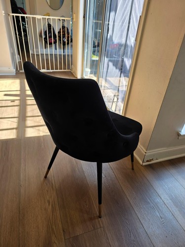 Dining chair black velvet - -,