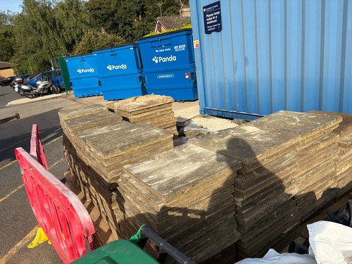 Concrete flags slabs - flags, grey