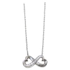Tiffany & Co. 18ct White Gold Diamond Necklace Infinity Loving Heart Picasso