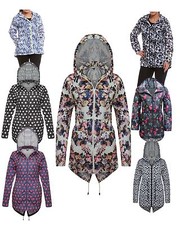 Ladies Womens Floral Rain Mac