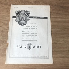 SAIR42 MAGAZINE ADVERT 11X8 ROLLS-ROYCE “GRIFFON” ENGINE