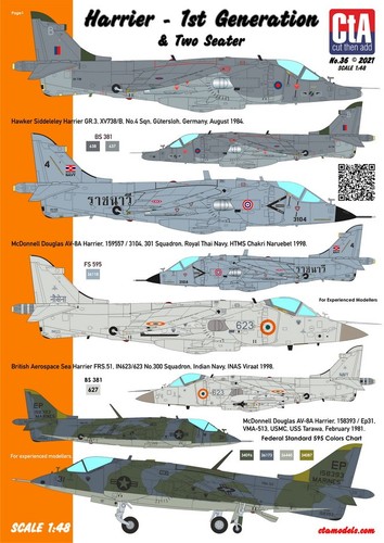 48decal harrier 1st - 1/48decal,