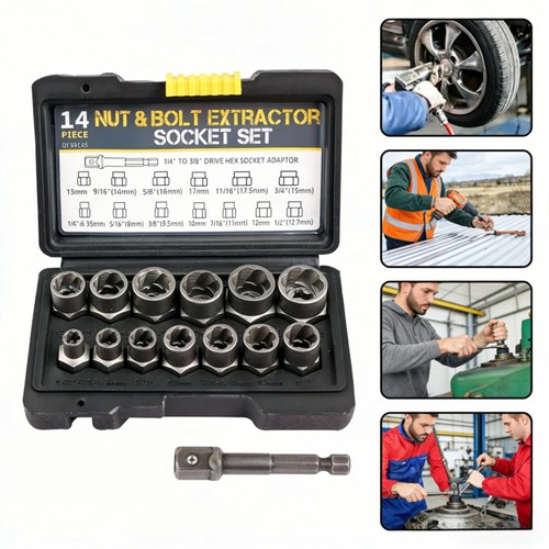14pcs bolt extractor impact - ,