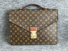 Authentic Louis Vuitton Monogram Business Bag Porte Documents M53338 Briefcase