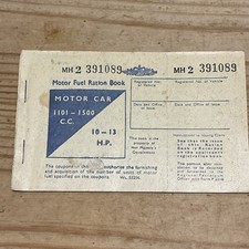 Motor Car Fuel Ration Book No