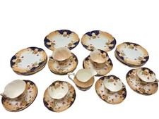 Vintage Floral Porcelain Tea Set Multicoloured With Gilded Accents T2348 JSB