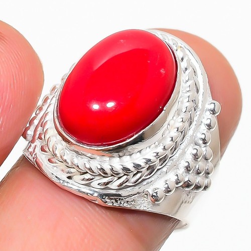 Red coral gemstone 925 - red,