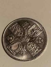 1953 CROWN QUEEN ELIZABETH CORONATION FIVE SHILLING COIN 