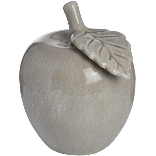 Grey apple ornament ceramic - grey,
