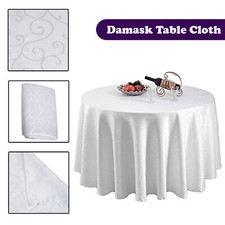 White Table Cloths Round
