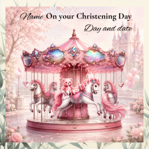 Personalised carousel greeting - personalised,