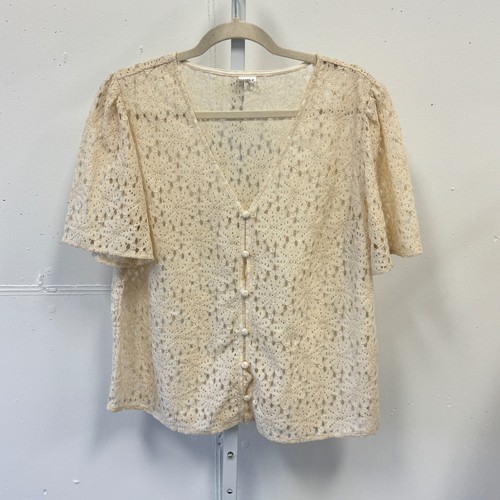 Cream floral eyelet lace - eyelet,
