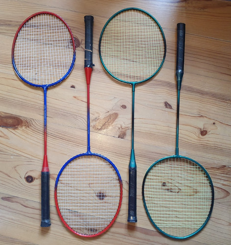Steel badminton rackets set - badminton, rackets,