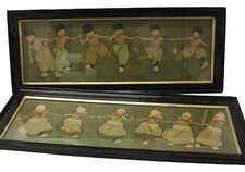 Pair of LIBERTY & CO CECIL ALDIN Nursery Prints Lithograph "The Leyden" - EHB