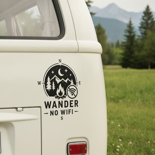 Wander wifi camper sticker - wander,