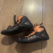 Sparco Black K-Pole Go Karting Racing Boots - Size UK 2