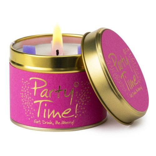 Lily flame scented candle - scented, tin