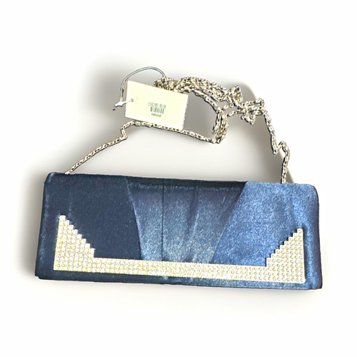 Debut navy satin clutch bag - debut,