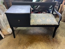 Vintage CHIPPY HEATH  Telephone Table Seat William Morris Upholstered 