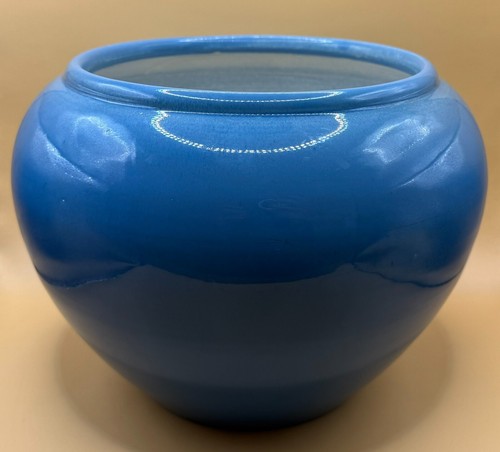 Antique bretby blue glazed - bretby,