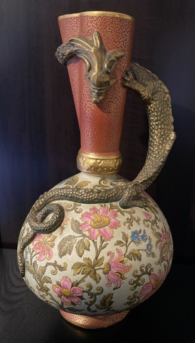 Old hall coiling dragon vase - hall,