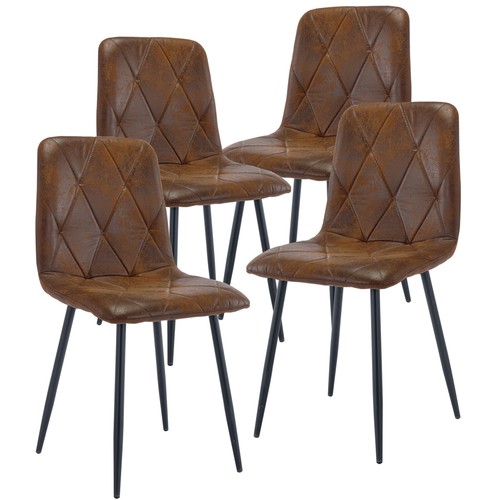 Dining chairs set faux - 4x,