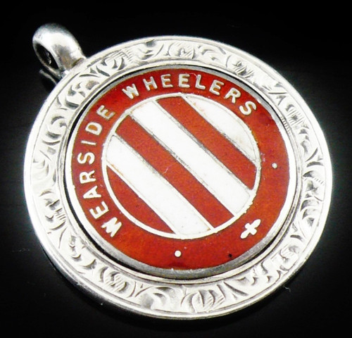 Sterling silver enamel pocket - sterling,