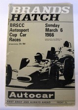 BRANDS HATCH BRSCC Car Races 6 Mar 1966 Official Guide Programme
