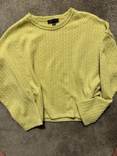 New Look Lime Green Cable Knit Jumper Size L