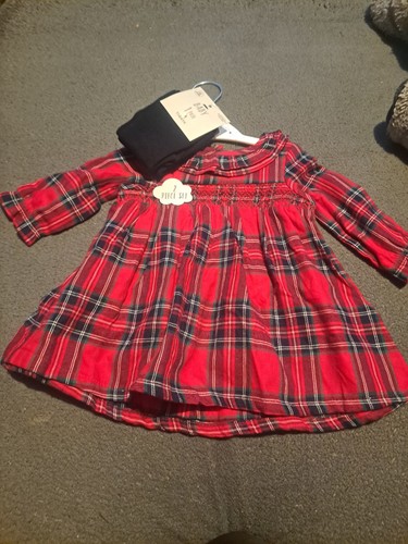 Girls tartan dress with - dress,