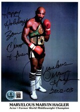 Marvelous Marvin Hagler Signed