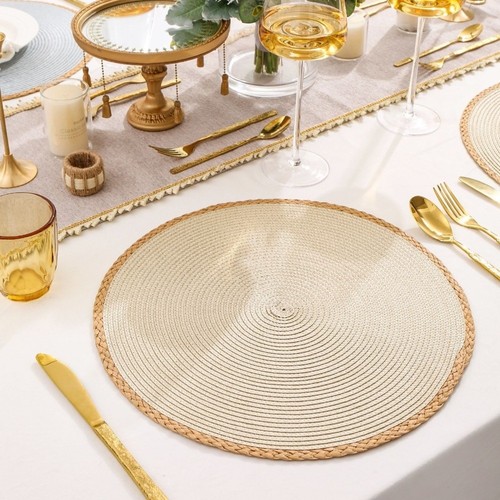 Round placemats non slip - round,