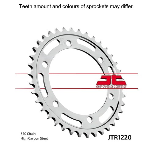 Rear sprocket tooth - rear, 38