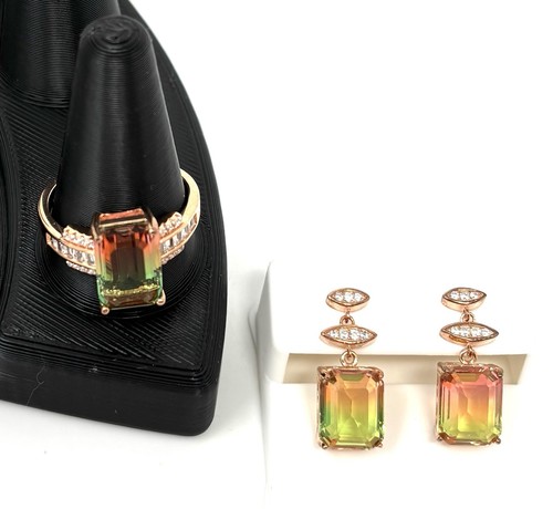 Watermelon tourmaline rose - watermelon,