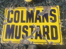 Vintage Original Colman’s Mustard Enamel Sign