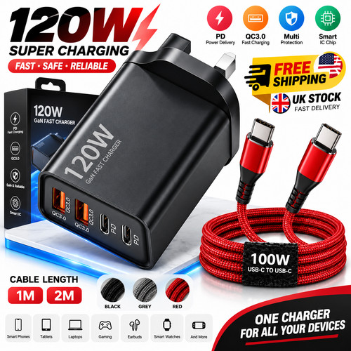 Port phone charger - 4-port, plug