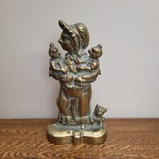 Antique 19thC Victorian  Brass Mrs Sloper Door Stop