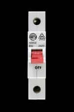WYLEX 32 AMP CURVE B 6kA MCB CIRCUIT BREAKER NSB32 STOTZ